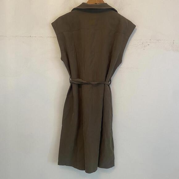 CALVIN KLEIN dark green shift dress sz 10 - Picture 4 of 4